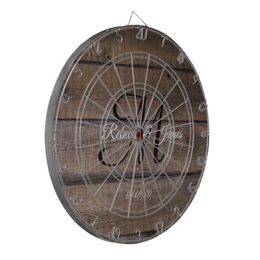 Rustikaler Name der Monogram-Bauernfamilie Dartscheibe (Vorderseite Links)