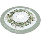 Rustikaler Name der Weihnachtsbaumwolle Polyester Weihnachtsbaumdecke (Schrägansicht)