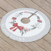 Rustikaler Name der Weihnachtsfrau Polyester Weihnachtsbaumdecke