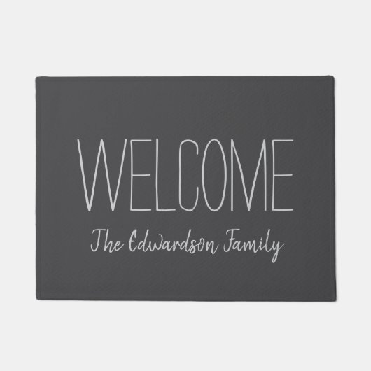 Rustikaler Name des Begrüßungsskripts Fußmatte (Vorderseite)