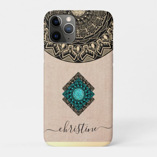 Rustikaler Name des Mandala-Skriptes Rustica Case-Mate iPhone Hülle (Rückseite)