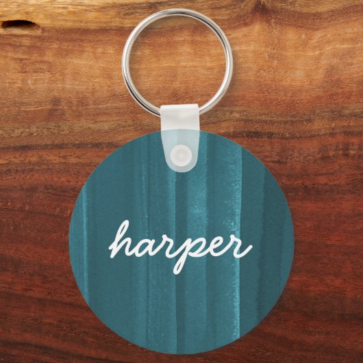 Rustikaler Name für Wasserfarbskripte personalized Schlüsselanhänger (Vorderseite)
