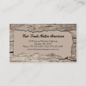 Rustikaler Native American Dreamcatcher Wood Cutou Visitenkarte (Rückseite)