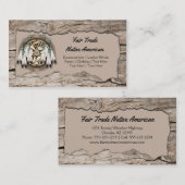 Rustikaler Native American Dreamcatcher Wood Cutou Visitenkarte (Vorne/Hinten)