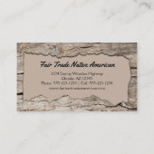 Rustikaler Native American Dreamcatcher Wood Cutou Visitenkarte (Rückseite)