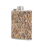 Rustikaler Natur-Kiesel entsteint Foto Flachmann (Links)