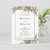 Rustikaler Naturstil - grün und braun Einladung (Stehend Vorderseite)