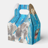 Rustikaler Nautic Blue Wood Burlap Starfish Geschenkschachtel (Rückseite)