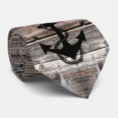 rustikaler nautischer Hintergrund mit ANCHOR | Krawatte (Gerollt)