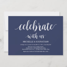 Rustikaler Navy Blue Wedding Elopement Empfang