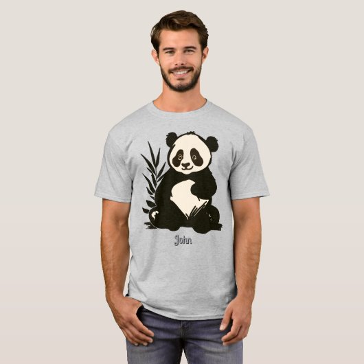 Rustikaler niedlich teary-mit Augen Panda | Funny T-Shirt (Vorne ganz)