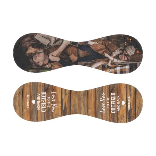 Rustikaler Niedlicher Freund 'I Liebe You' Foto Ba Baseball (Paneele)