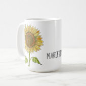 Rustikaler Niedlicher Personalisierter Name Wasser Kaffeetasse (Vorderseite Links)