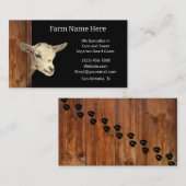 Rustikaler nigerianischer Zwerg Milchziegenzüchter Visitenkarte (Vorne/Hinten)