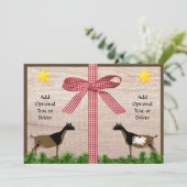 Rustikaler nigerianischer Zwerg Weihnachtsgrüßen Feiertagskarte (Stehend Vorderseite)