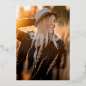 Rustikaler Nursing School Abschluss Real Gold Folieneinladung (Rückseite)