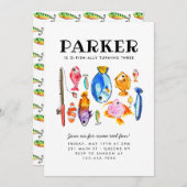 Rustikaler O-Fish-al Reel Fun Fish Fish Birthday Einladung (Vorne/Hinten)