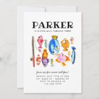 Rustikaler O-Fish-al Reel Fun Fish Fish Birthday