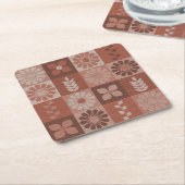 Rustikaler Orange Brown Burlap Pattern Untersetzer (angewinkelt)