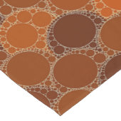 Rustikaler orange Brown-Kreis abstrakt Kurzer Tischläufer (Ecke)