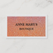 Rustikaler Orange Glitzer Boutique Friseur Salon W Visitenkarte (Vorderseite)