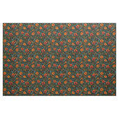 Rustikaler Orange-Grüner Botanischer Kräftiger Vin Stoff (Fat Quarter (45,7 x 55,9 cm))