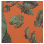 Rustikaler Orange-Grüner Botanischer Kräftiger Vin Stoff (Muster)