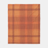 Rustikaler Orange Herbst Karierter Tartan Fleecedecke (Vorderseite)