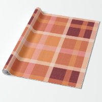 Rustikaler Orange Herbst Karierter Tartan