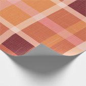 Rustikaler Orange Herbst Karierter Tartan Geschenkpapier (Ecke)