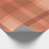 Rustikaler Orange Herbst Karierter Tartan Geschenkpapier (Ecke)