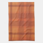 Rustikaler Orange Herbst Karierter Tartan Geschirrtuch (Vertikal)