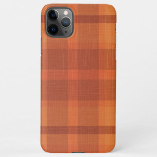 Rustikaler Orange Herbst Karierter Tartan iPhone 11Pro Max Hülle