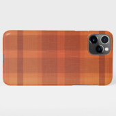 Rustikaler Orange Herbst Karierter Tartan iPhone Hülle (Rückseite (Horizontal))