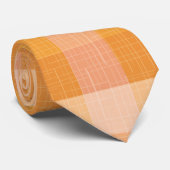 Rustikaler Orange Herbst Karierter Tartan Krawatte (Gerollt)