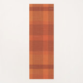 Rustikaler Orange Herbst Karierter Tartan Yogamatte (Vorderseite)