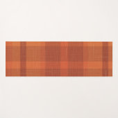 Rustikaler Orange Herbst Karierter Tartan Yogamatte (Vorderseite (Horizontal))