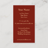 Rustikaler Orange Pumpkin Visitenkarte (Rückseite)