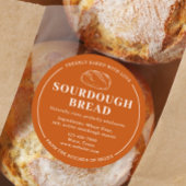 Rustikaler Orange Sourdough Bakery Brot Sticker