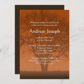 Rustikaler Orangenbaum Bar Mitzvah Einladungen (Vorne/Hinten)