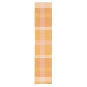 Rustikaler Orangener Herbst Kariert Tartan Kurze R Kurzer Tischläufer (Vorderseite)