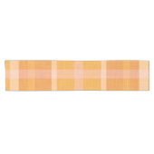 Rustikaler Orangener Herbst Kariert Tartan Kurze R Kurzer Tischläufer (Horizontal)
