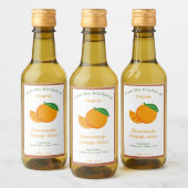 Rustikaler Orangensaftkleber Weinetikett (Flaschen)