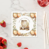 Rustikaler Ostern Beige Personalisierter Familienn Serviette (Beispiel)