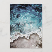 Rustikaler Ozean | Angaben zur Beach-Hochzeit in U Begleitkarte (Rückseite)