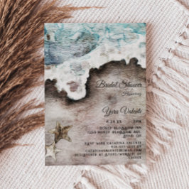 Rustikaler Ozean | Beach Destination Brautparty Einladung