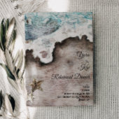 Rustikaler Ozean | Beach Destination Probe Dinner Einladung