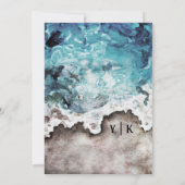 Rustikaler Ozean | Beach Engagement Party Einladung (Rückseite)