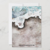 Rustikaler Ozean | Beach Hochzeit in Urlaubsort Einladung (Rückseite)