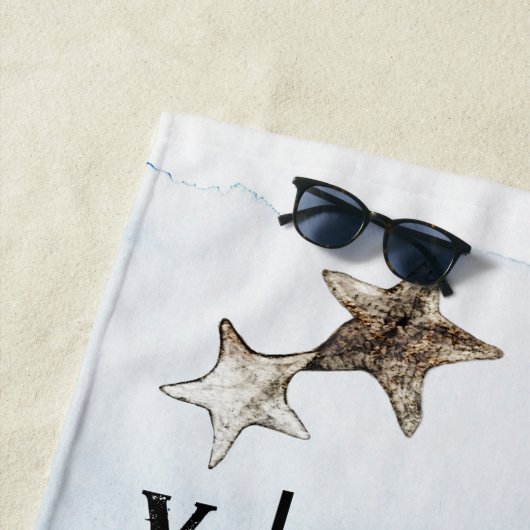 Rustikaler Ozean | Starfish Strandtuch (Beispiel)